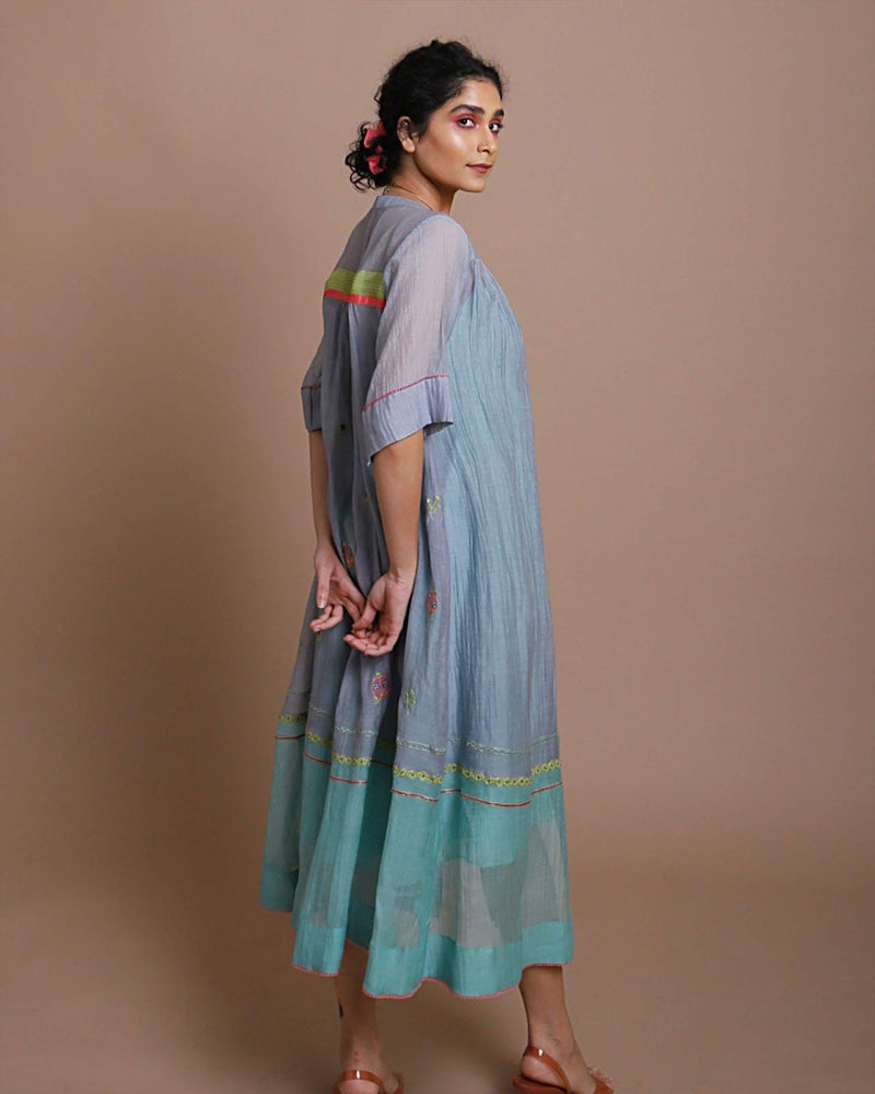 Life in Pink back embroidered jacket dress Co-ord Set,Dress by Rajiramniq for women in Singapore