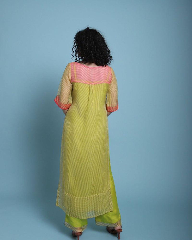Life in Pink Organza Kurta set Co-ord Set,Kurta Sets by Rajiramniq for women in Singapore