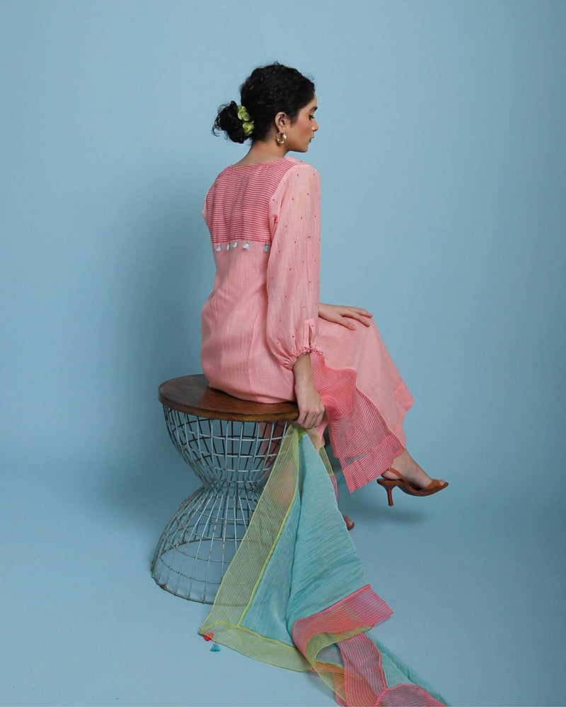 Life In pink Side panel kurta set Co-ord Set,Kurta Sets by Rajiramniq for women in Singapore