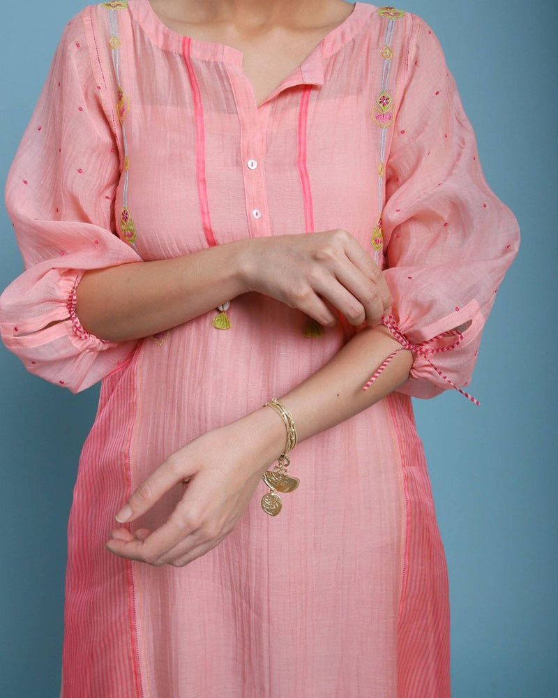 Life In pink Side panel kurta set Co-ord Set,Kurta Sets by Rajiramniq for women in Singapore