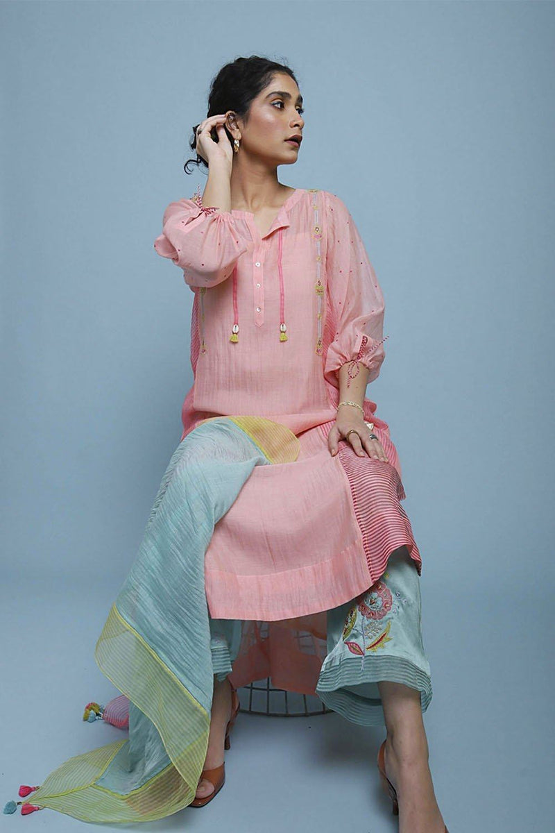 Life In pink Side panel kurta set Co-ord Set,Kurta Sets by Rajiramniq for women in Singapore
