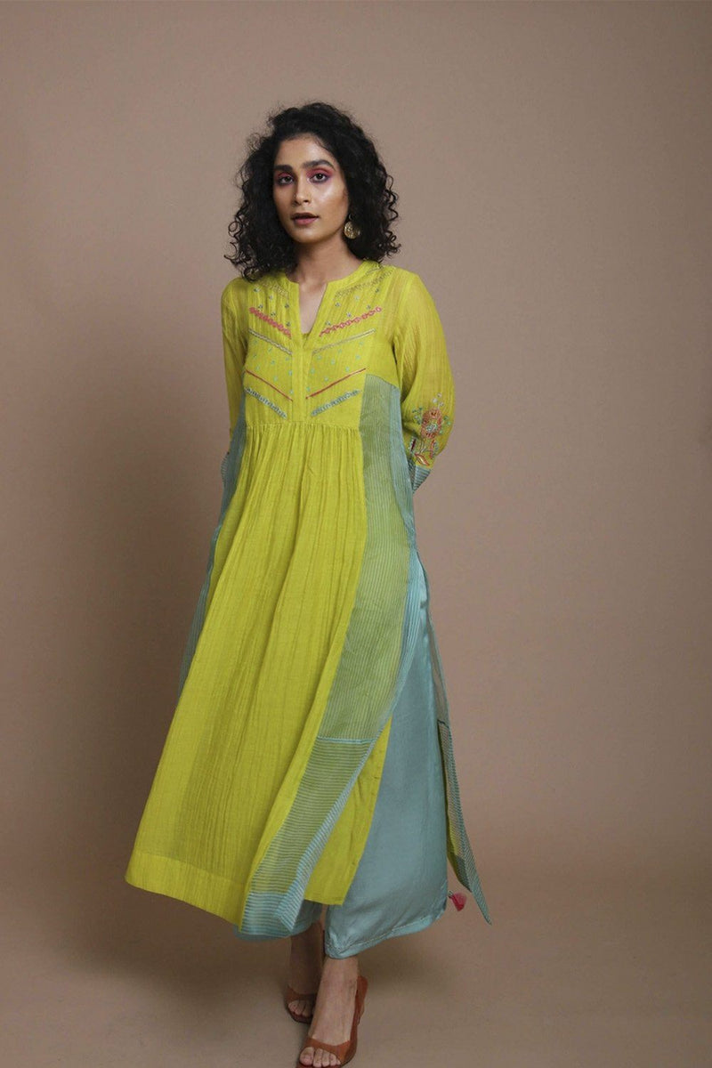 Life In Pink Yoke flower sleeves kurta set Co-ord Set,Kurta Sets by Rajiramniq for women in Singapore
