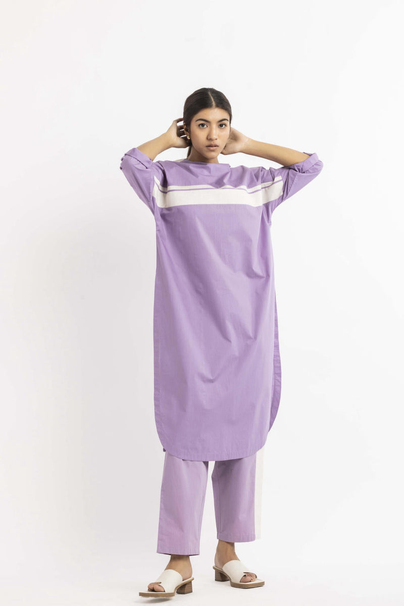 Long Jumper Co-ord Lavender Co-ord Set,Dress by THREE for women in Singapore