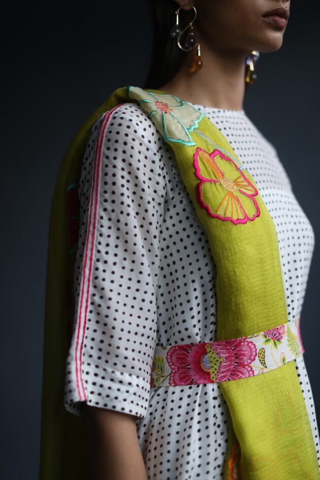 LOVE TO DOT ASSYM KURTA SET Kurta Sets by Rajiramniq for women in Singapore