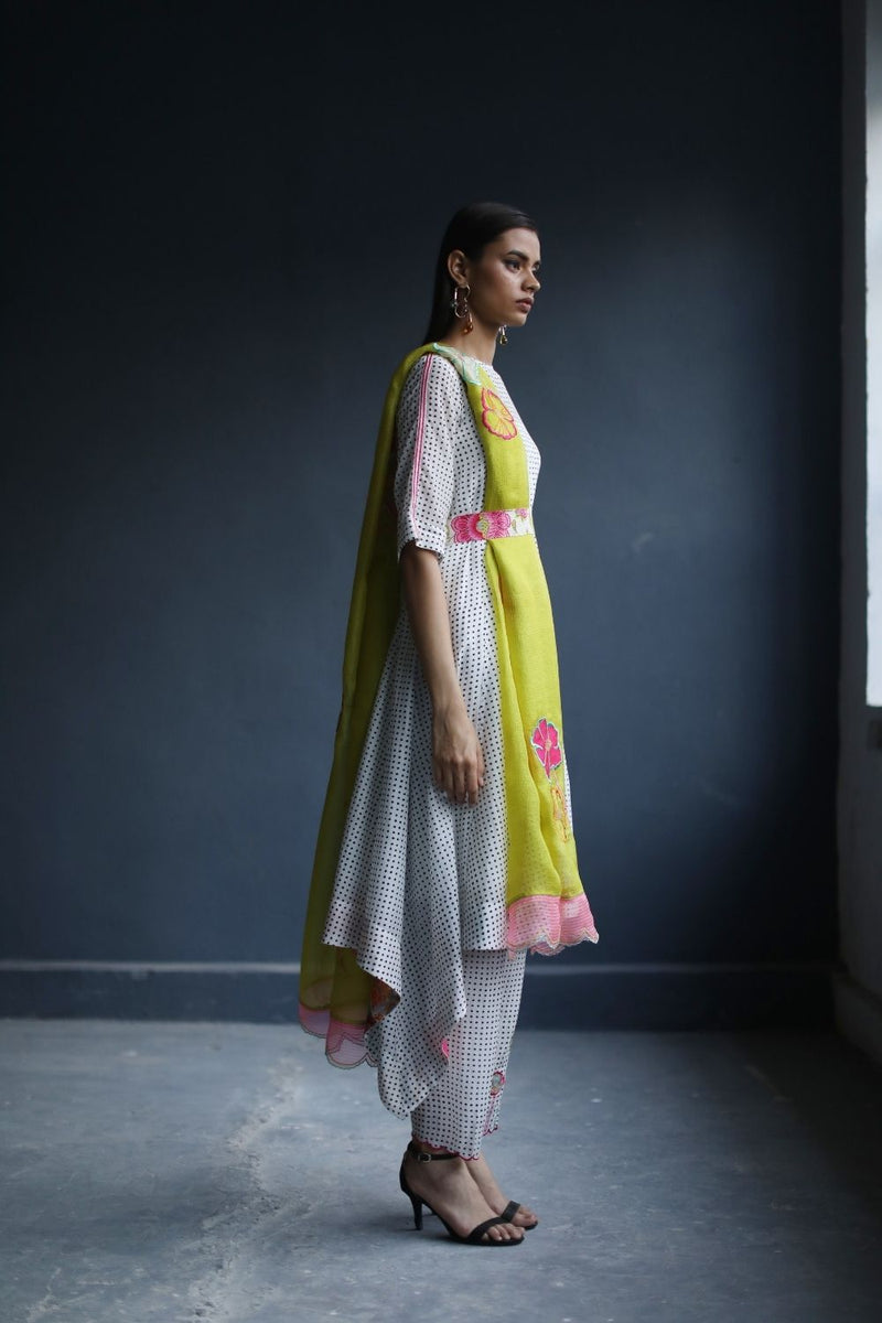 LOVE TO DOT ASSYM KURTA SET Kurta Sets by Rajiramniq for women in Singapore
