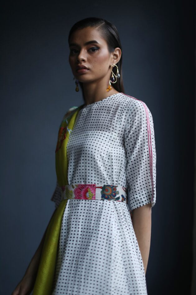 LOVE TO DOT ASSYM KURTA SET Kurta Sets by Rajiramniq for women in Singapore