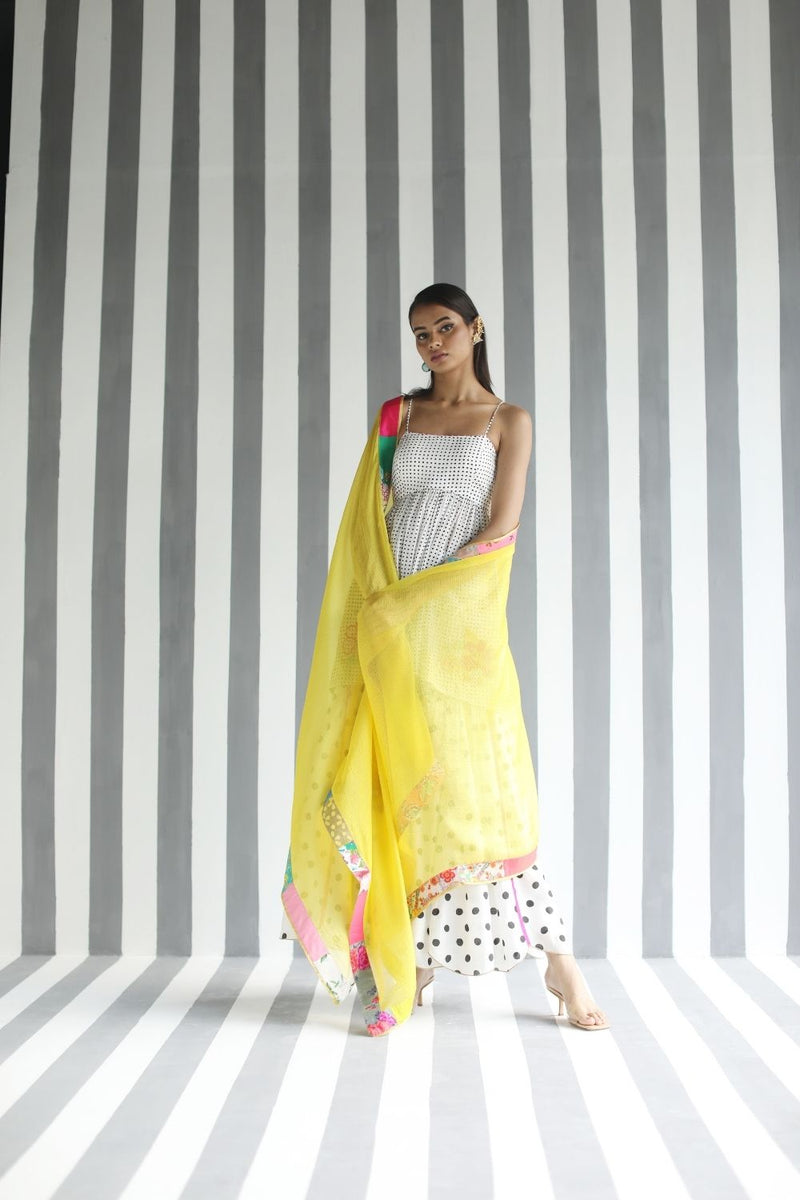 LOVE TO DOT LINE GHARARA SET Kurta Sets by Rajiramniq for women in Singapore