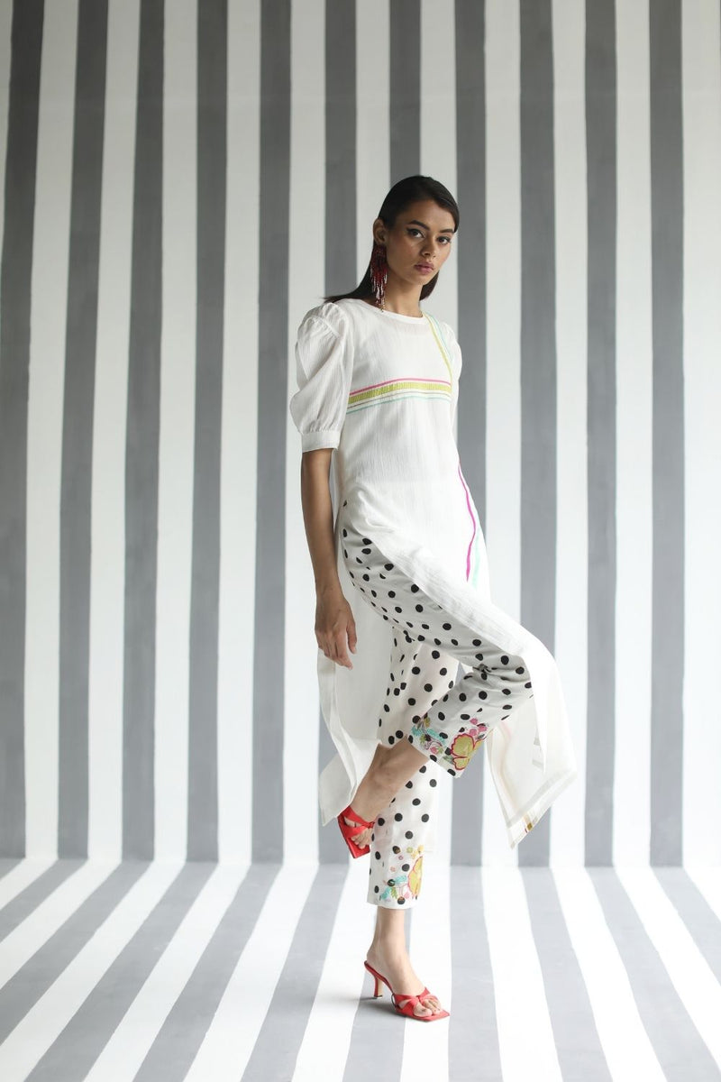 LOVE TO DOT LINE KURTA SET Kurta Sets by Rajiramniq for women in Singapore