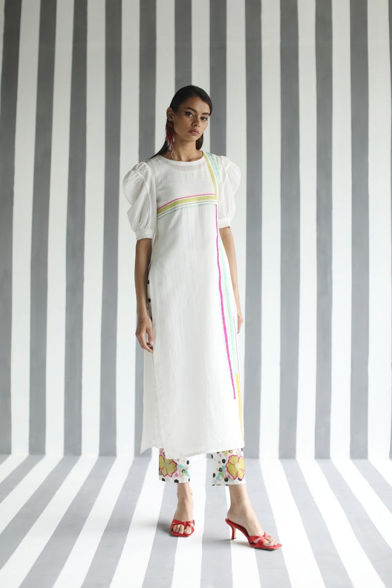 LOVE TO DOT LINE KURTA SET Kurta Sets by Rajiramniq for women in Singapore