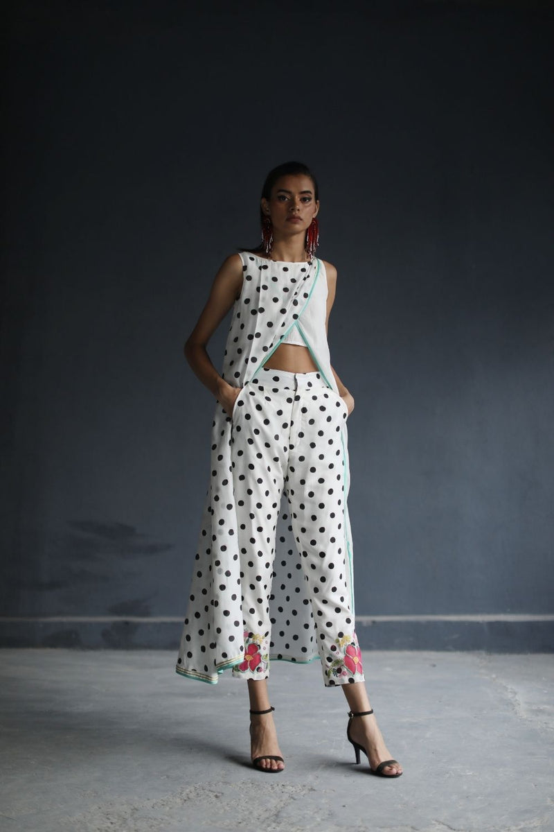 LOVE TO DOT OVERLAP KURTA SET Kurta Sets by Rajiramniq for women in Singapore