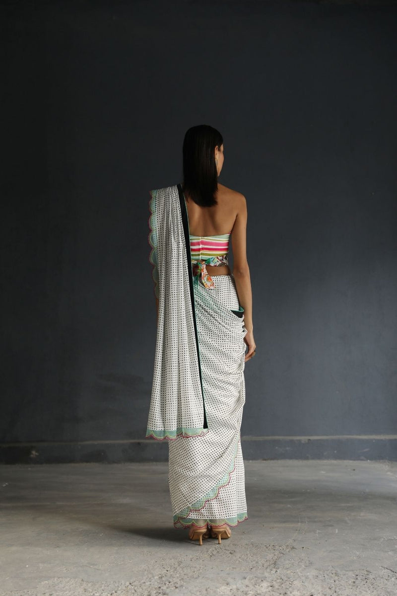 LOVE TO DOT POLKA SARI Sarees by Rajiramniq for women in Singapore