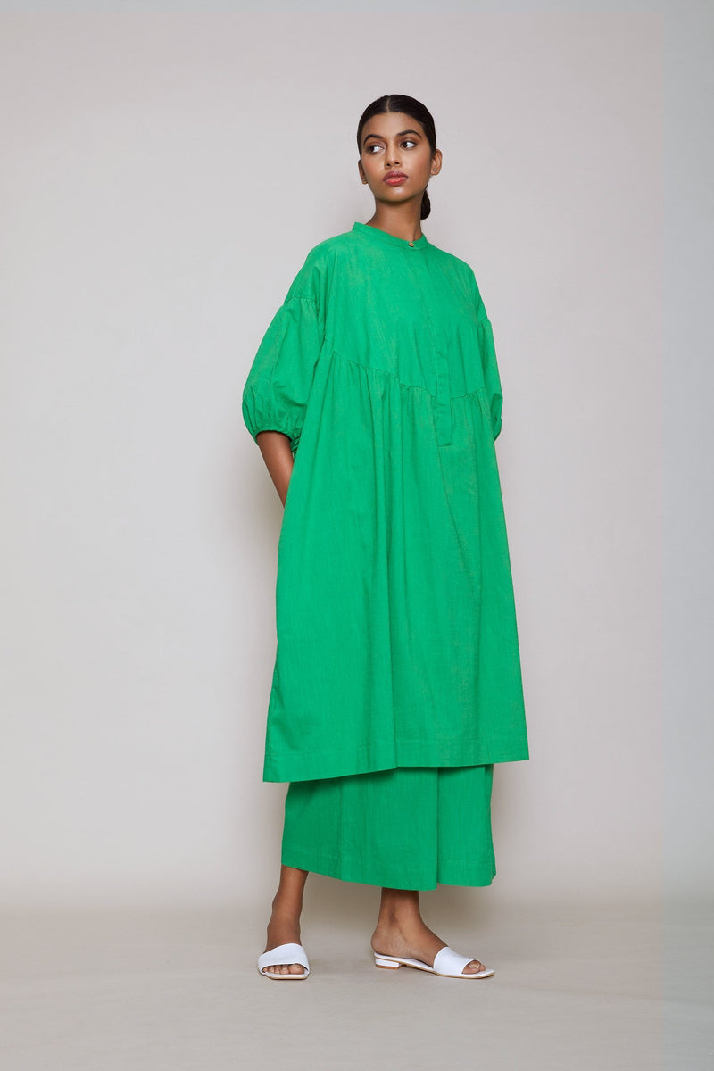 MATI ACRA TUNIC SET - GREEN Co-ord Set by Mati in green color for women in Singapore