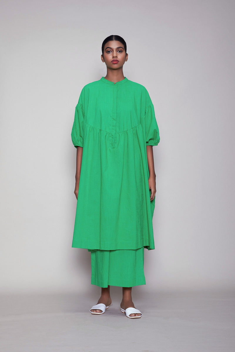 MATI ACRA TUNIC SET - GREEN Co-ord Set by Mati in green color for women in Singapore