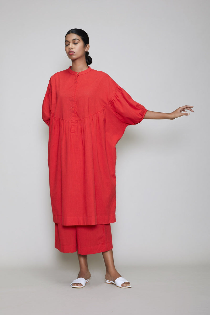 MATI ACRA TUNIC SET - RED Co-ord Set by Mati for women in Singapore
