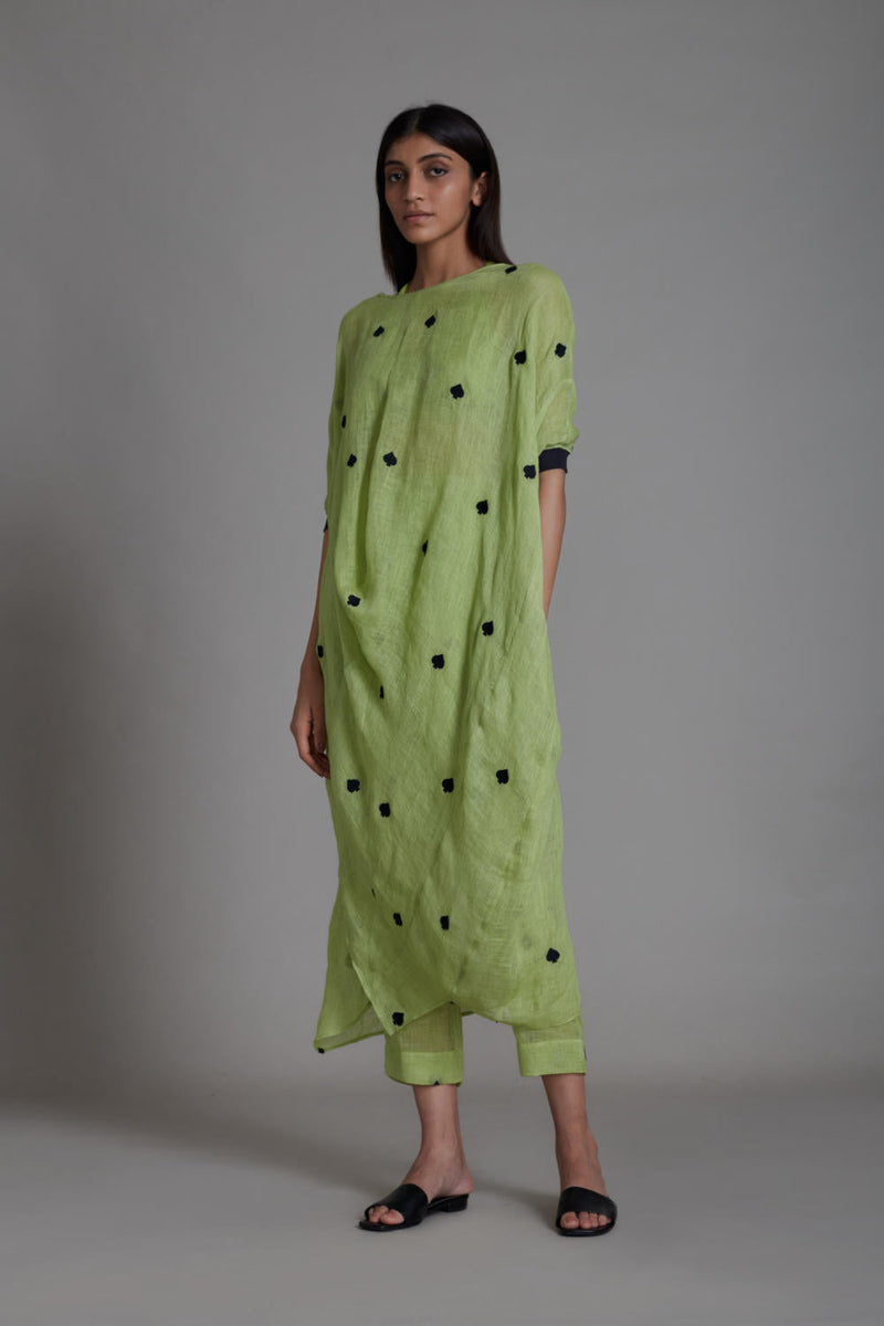 MATI CALL SET-GREEN linen Co-ord Set by Mati for women in Singapore