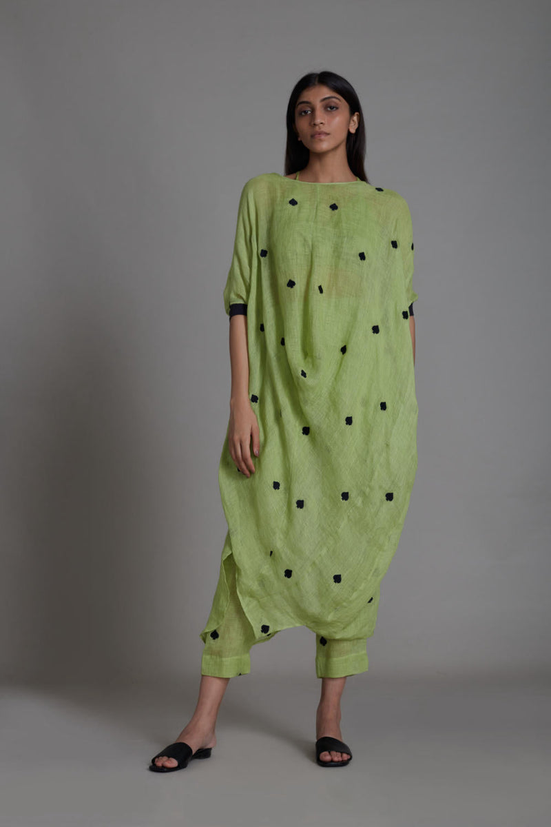 MATI CALL SET-GREEN linen Co-ord Set by Mati for women in Singapore