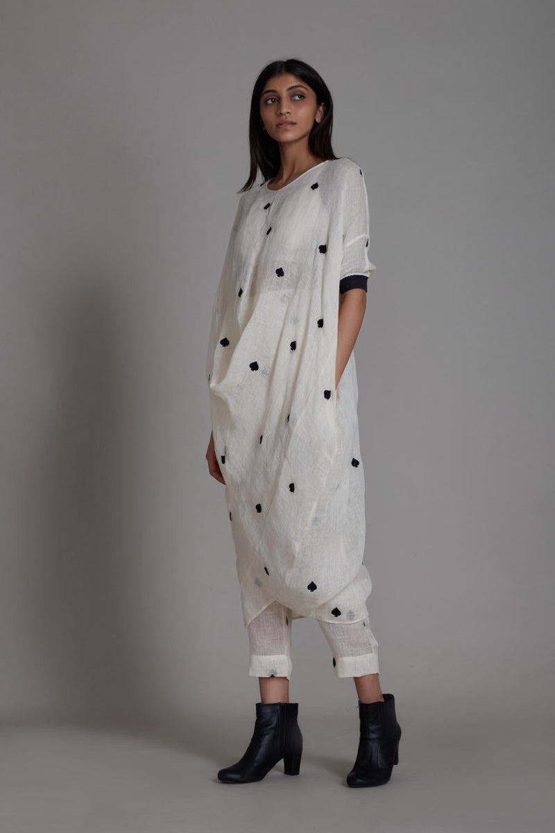 MATI CALL SET-OATMEAL linen Co-ord Set by Mati in white color for women in Singapore