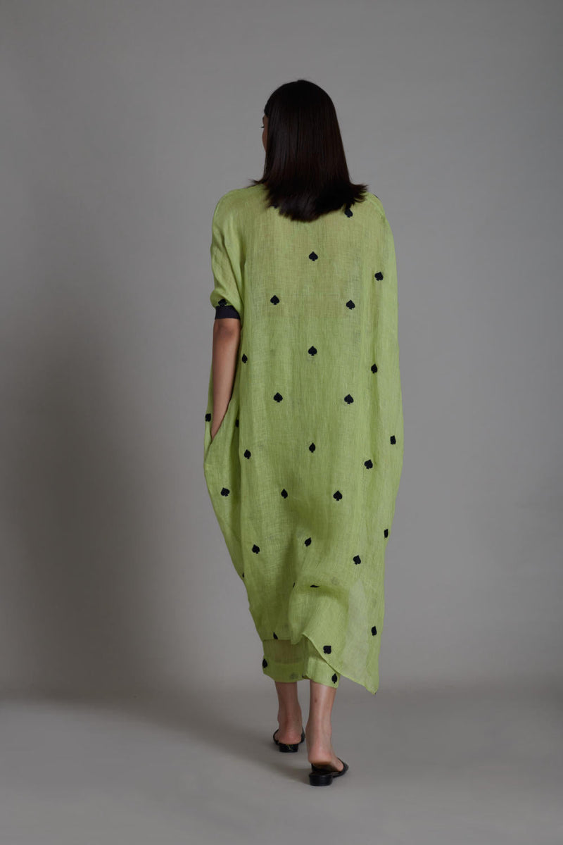 MATI CALL TUNIC-GREEN linen Top & Tunics by Mati for women in Singapore