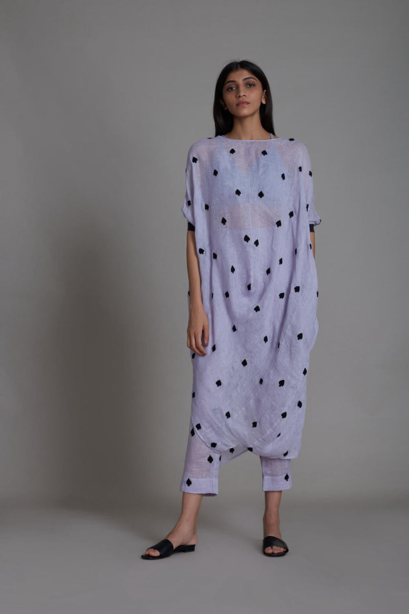 MATI CALL TUNIC-LAVENDER linen Top & Tunics by Mati for women in Singapore