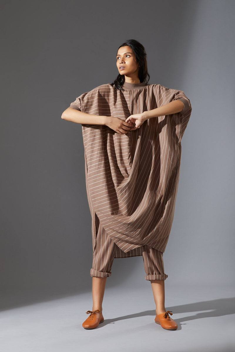MATI COWL TUNIC SET - BEIGE Co-ord Set by Mati for women in Singapore
