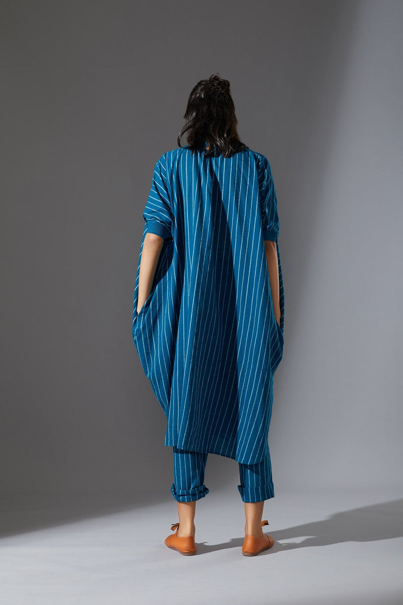 MATI COWL TUNIC SET - BLUE Co-ord Set by Mati for women in Singapore