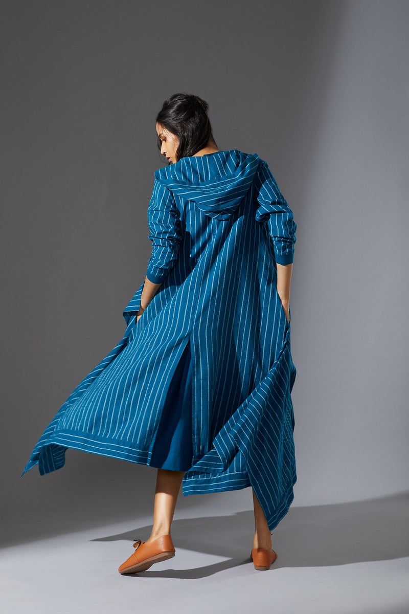 MATI HOODED KOZA - AW BLUE Jackets & Overlays by Mati for women in Singapore
