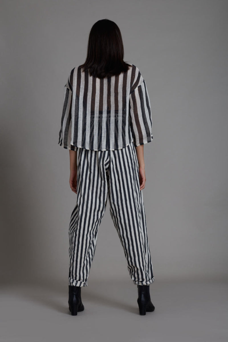 MATI IKKA BALLOON PANTS-BLACK STRIPE Bottoms by Mati for women in Singapore