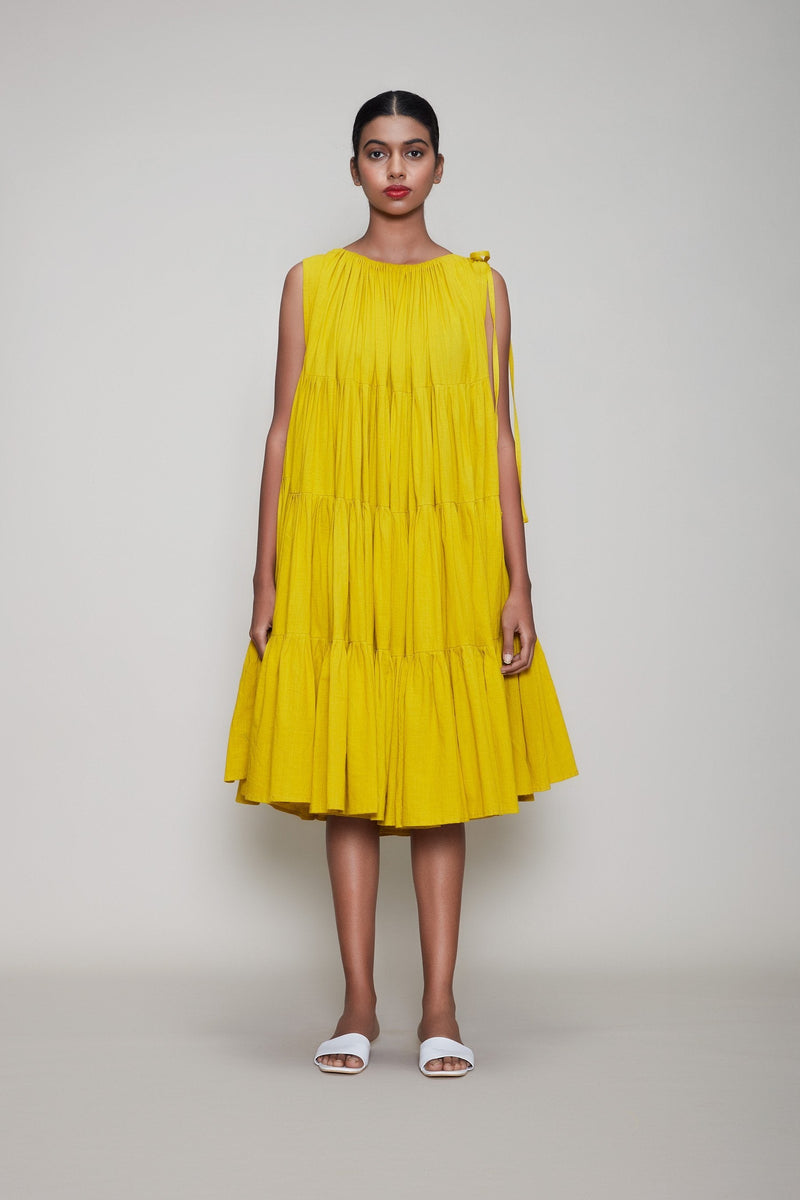 MATI NEW VENA AAKAAR - YELLOW Dress by Mati for women in Singapore