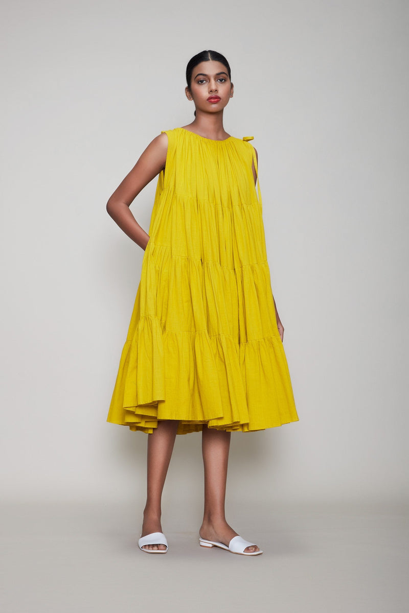 MATI NEW VENA AAKAAR - YELLOW Dress by Mati for women in Singapore