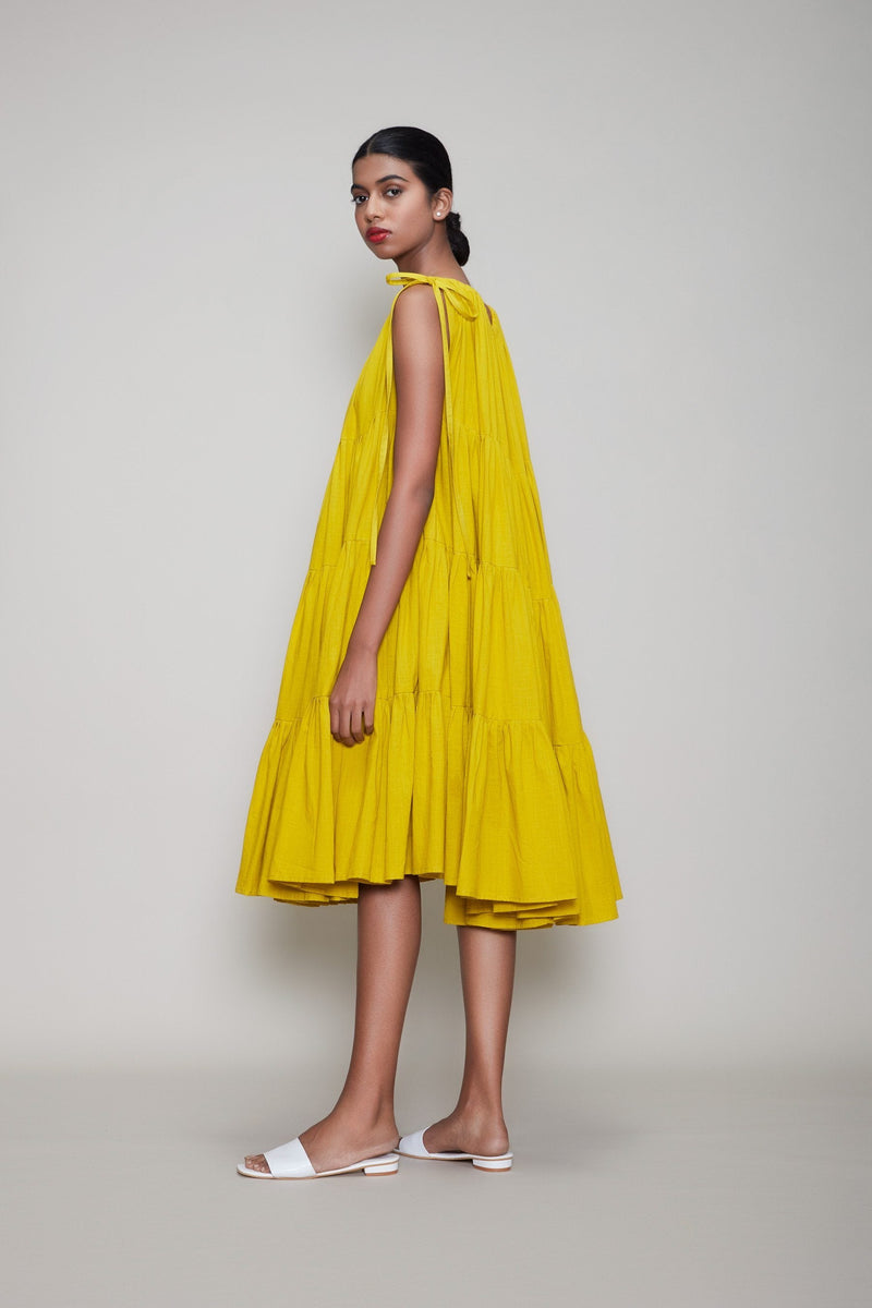 MATI NEW VENA AAKAAR - YELLOW Dress by Mati for women in Singapore