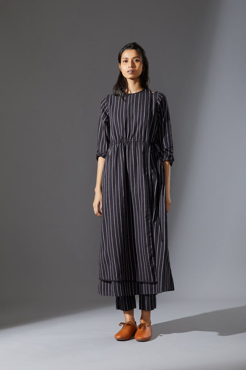 MATI OVERLAP SET - AW BLACK Co-ord Set by Mati in black color for women in Singapore