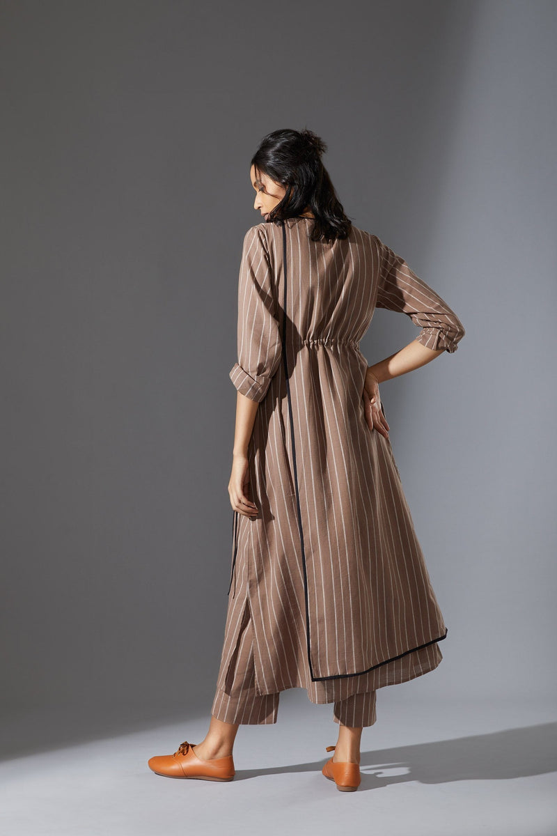 MATI OVERLAP TUNIC- AW BEIGE Top & Tunics by Mati for women in Singapore