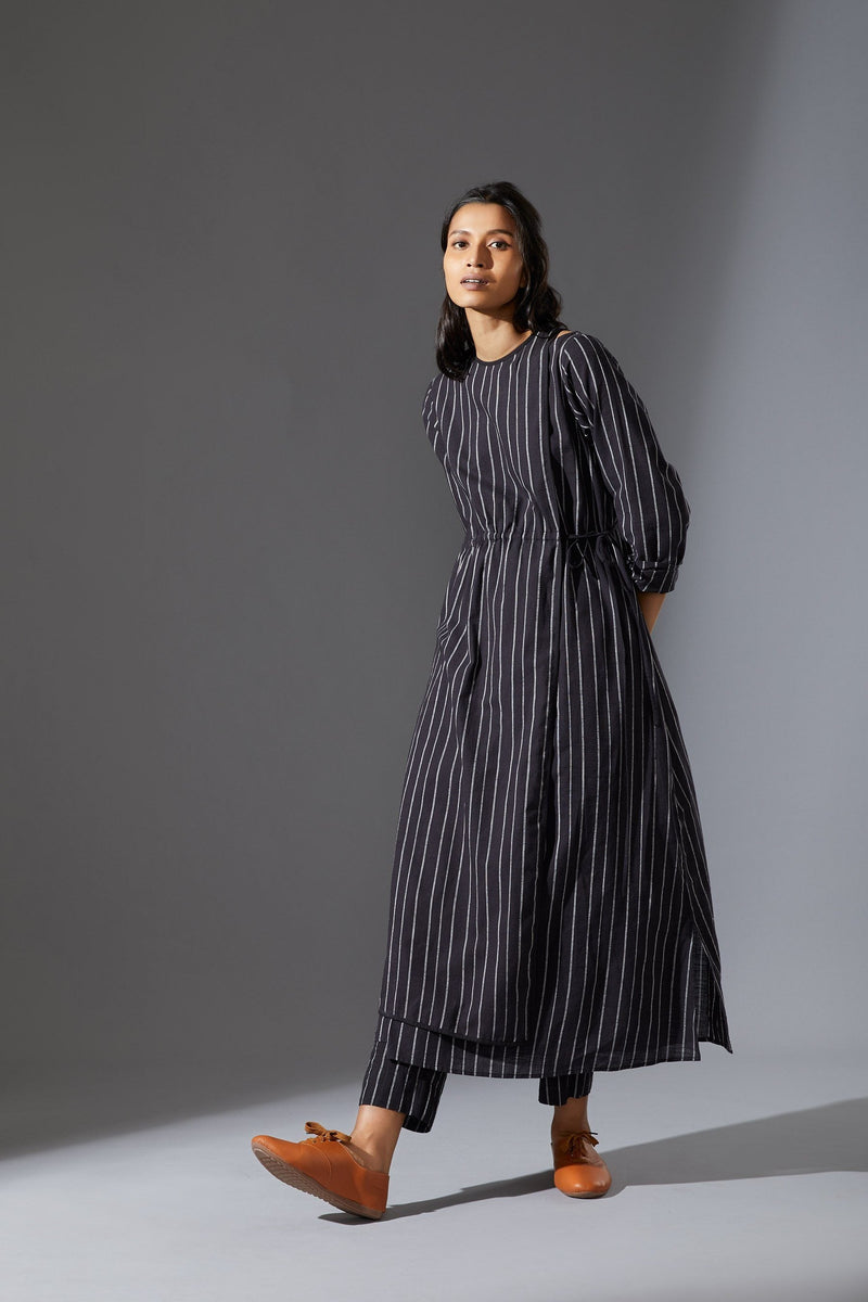 MATI OVERLAP TUNIC- AW BLACK Top & Tunics by Mati in black color for women in Singapore