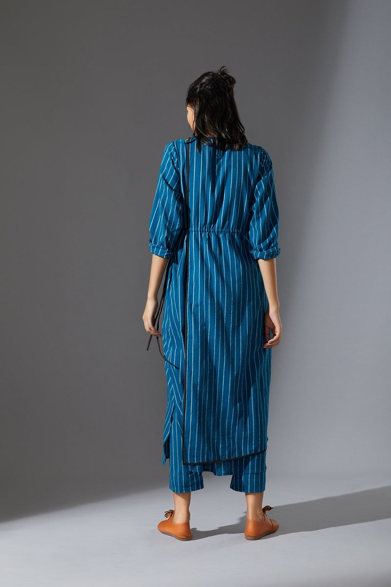 MATI OVERLAP TUNIC- AW BLUE Top & Tunics by Mati for women in Singapore
