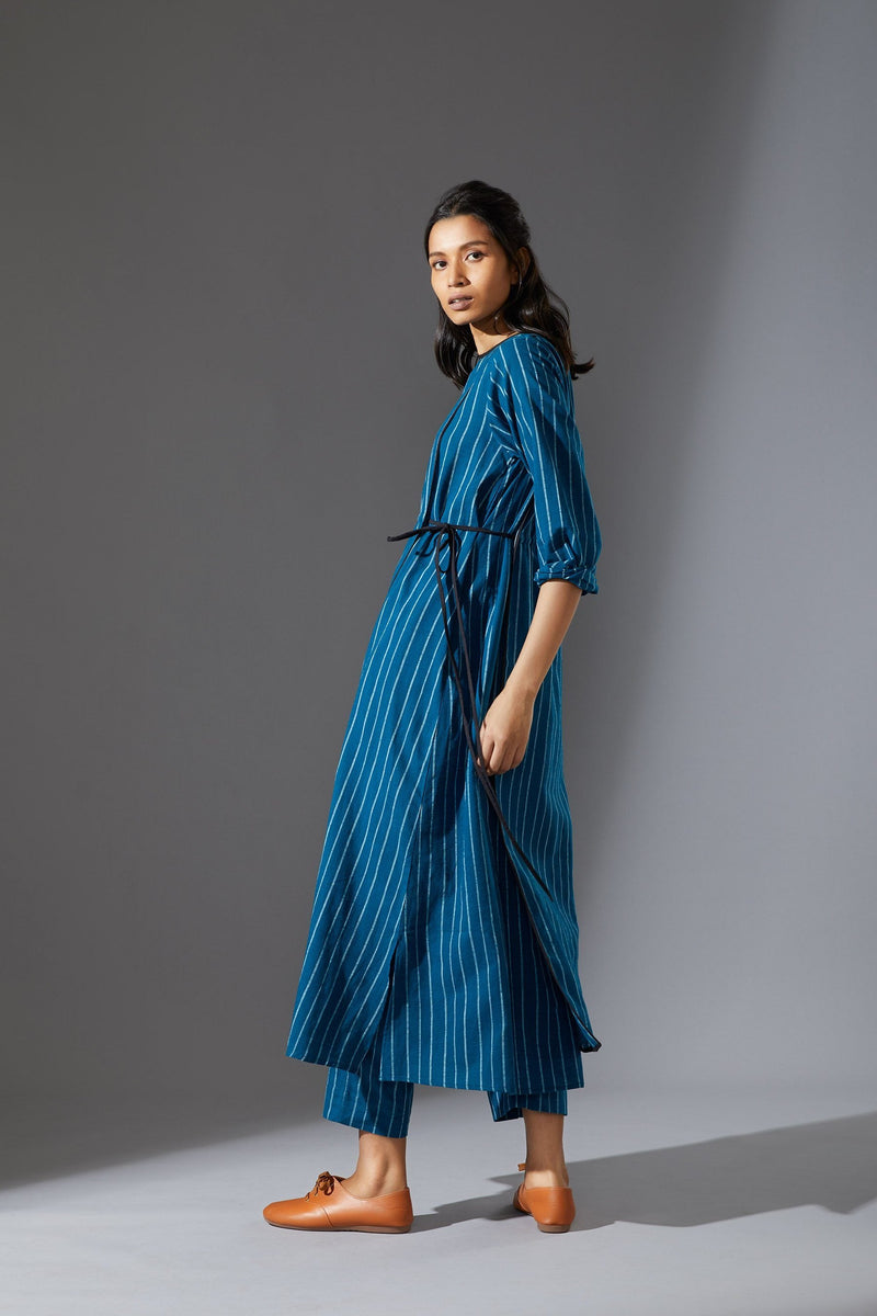 MATI OVERLAP TUNIC- AW BLUE Top & Tunics by Mati for women in Singapore