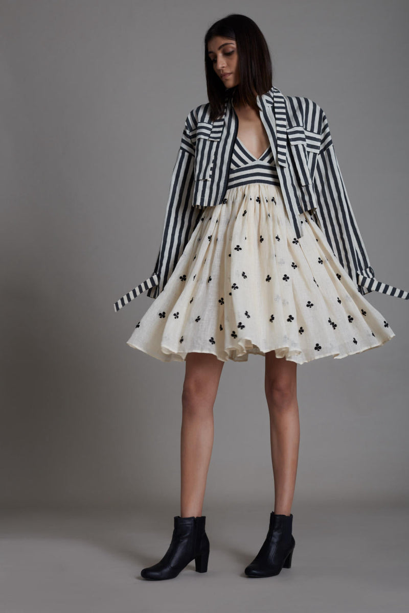 MATI RUMMY SET-CLUBS & BLACK STRIPE linen by Mati for women in Singapore