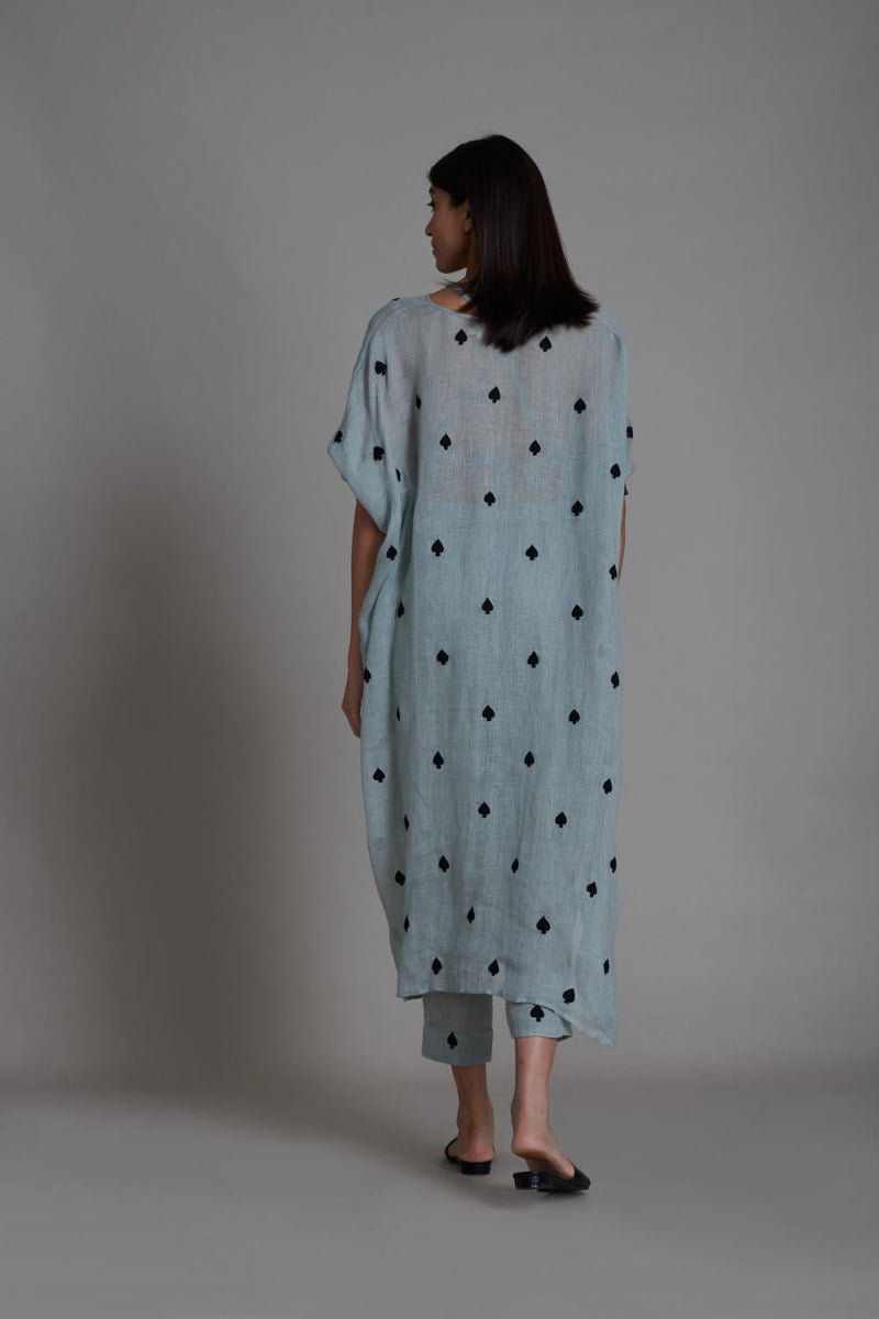 MATI SE CALL PANTS-BLUE linen Bottoms by Mati for women in Singapore