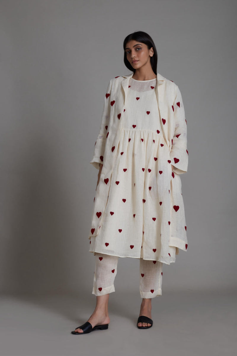 MATI TEEN PATTI JACKET-OATMEAL linen Jackets & Overlays by Mati for women in Singapore
