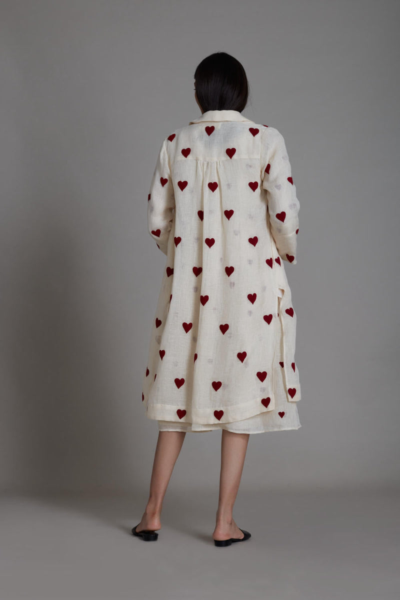 MATI TEEN PATTI JACKET-OATMEAL linen Jackets & Overlays by Mati for women in Singapore