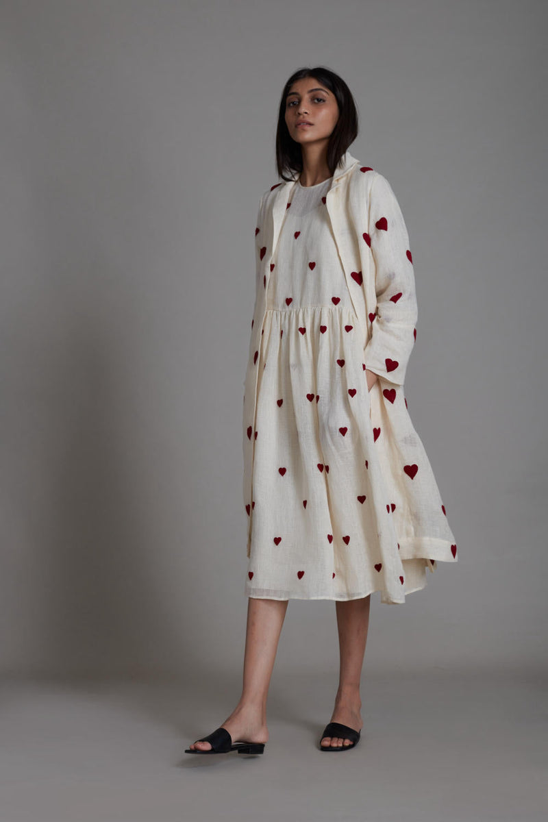 MATI TEEN PATTI JACKET-OATMEAL linen Jackets & Overlays by Mati for women in Singapore
