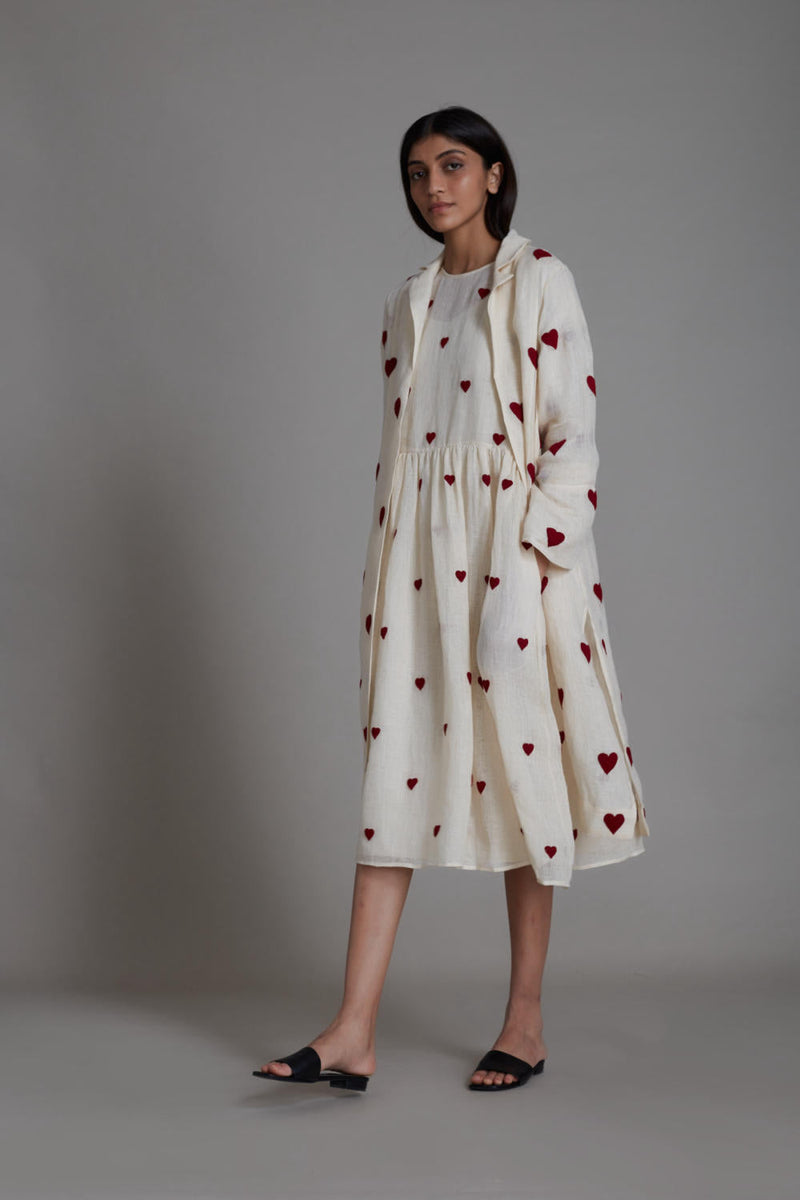 MATI TEEN PATTI JACKET-OATMEAL linen Jackets & Overlays by Mati for women in Singapore
