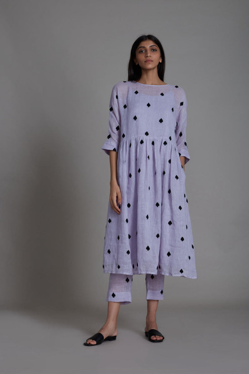 MATI TEEN PATTI SET-LAVENDER linen Co-ord Set by Mati for women in Singapore