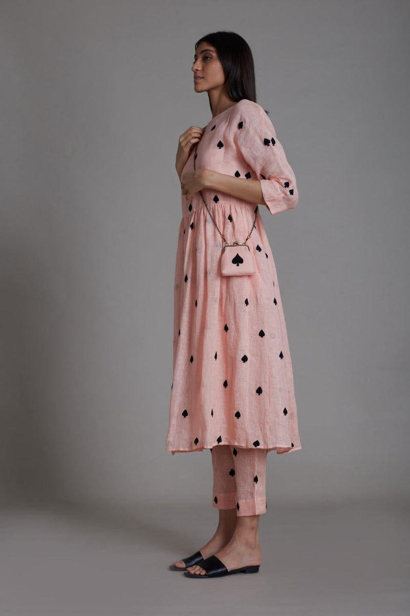 MATI TEEN PATTI SET-PINK (SET OF 2) linen Co-ord Set by Mati for women in Singapore