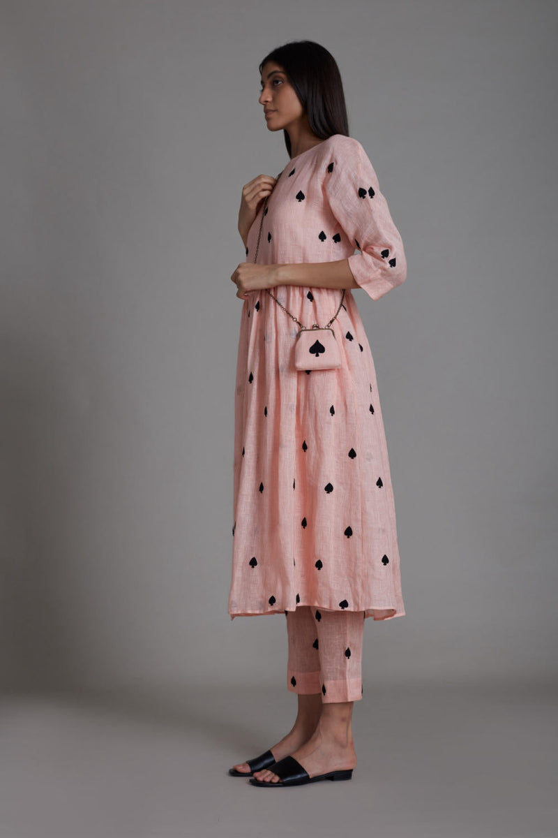 MATI TEEN PATTI SET-PINK (SET OF 2) linen Co-ord Set by Mati for women in Singapore