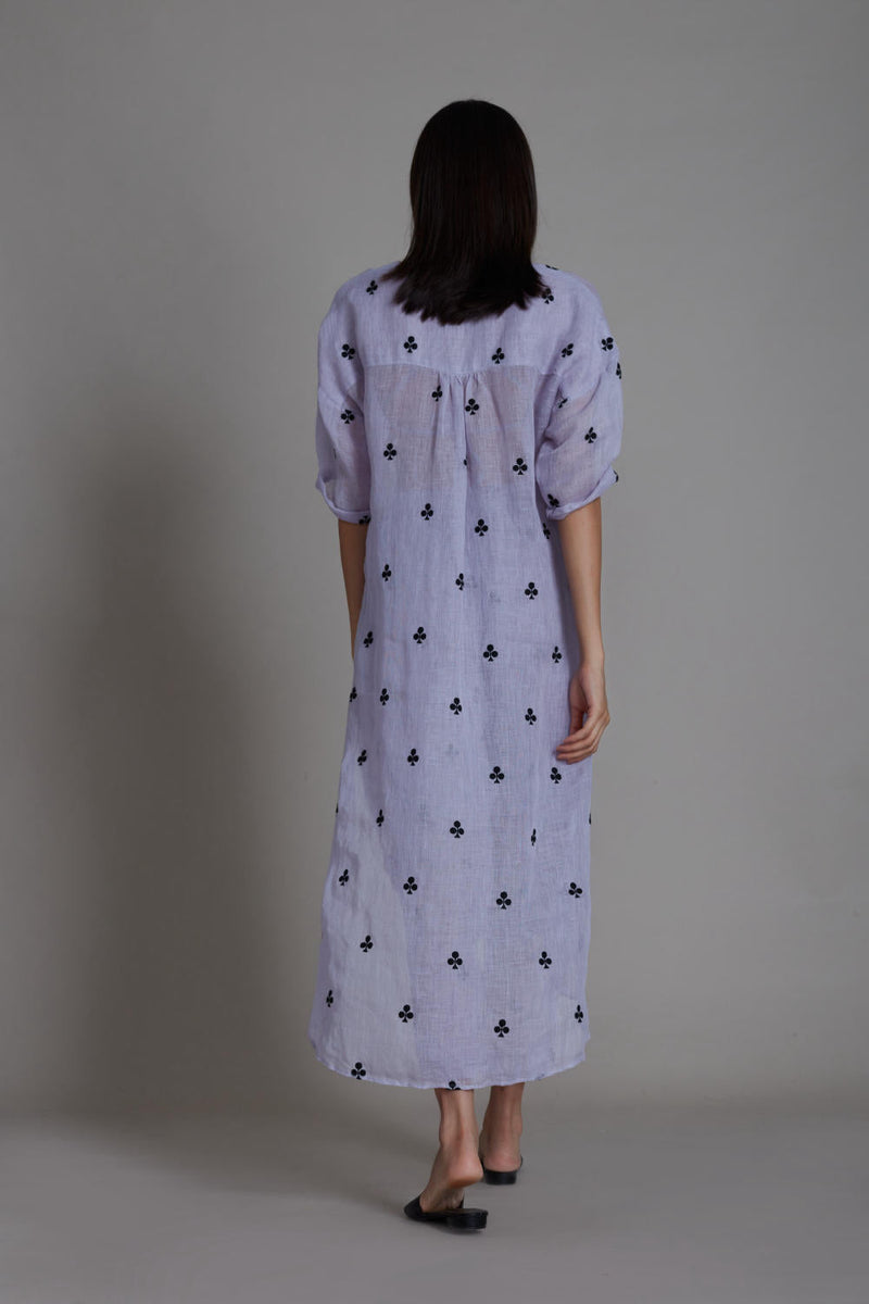 MATI TRUMP CARD SET-LAVENDER (set of 2) linen Co-ord Set by Mati for women in Singapore