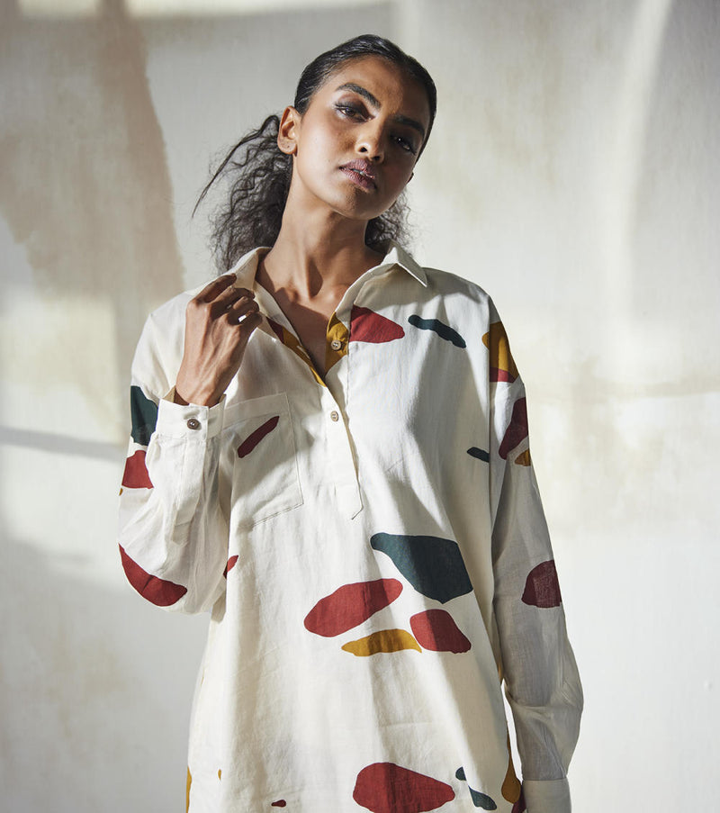 Mosaic Co-ord Set Co-ord Set by Khara Kapas in white for women in Singapore