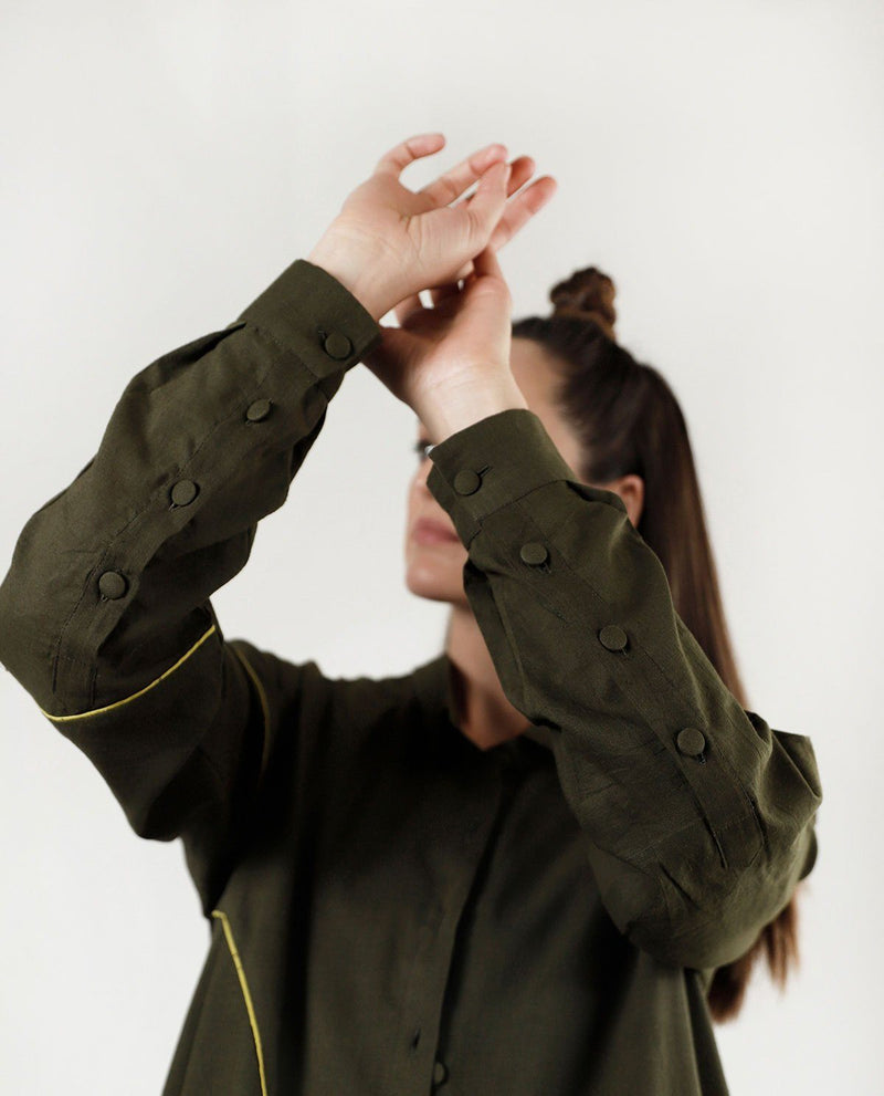 MOVEMENT OLIVE OVERLAY SHIRT Fashion Rias