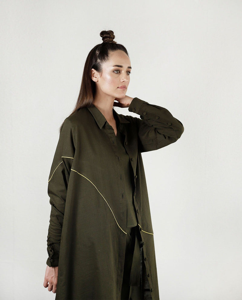 MOVEMENT OLIVE OVERLAY SHIRT Fashion Rias