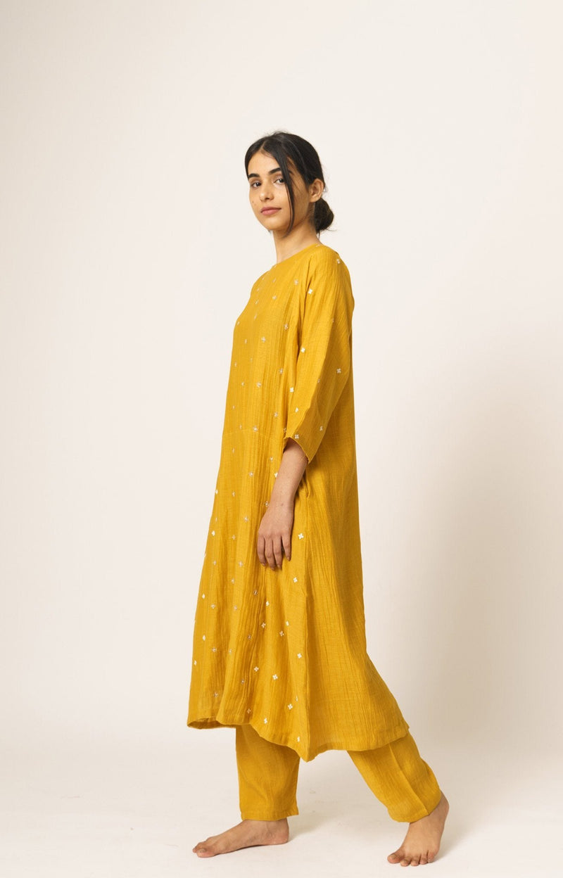 Mustard Aayat Kurta and Pant Set Fashion DOT