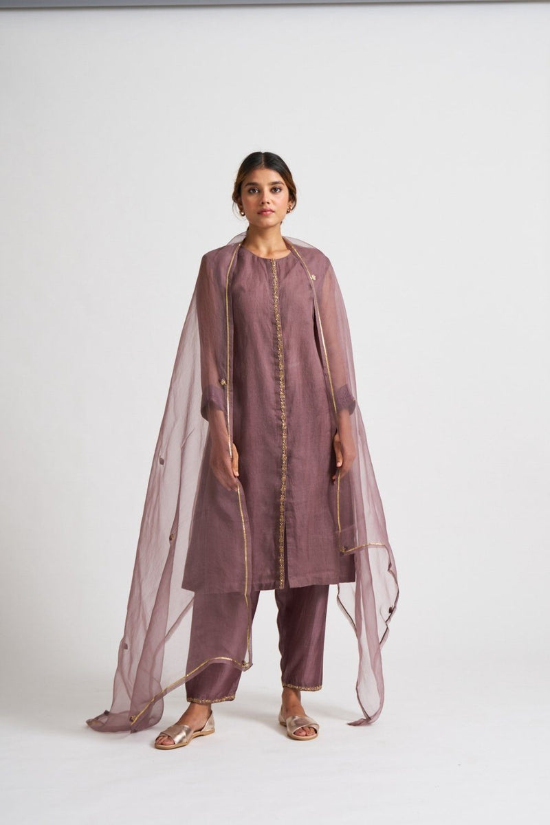 Neera Light Wine Kurta Set Fashion DOT